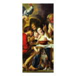 The Satyr And The Peasant By Jacob Jordaens Rack Card Design