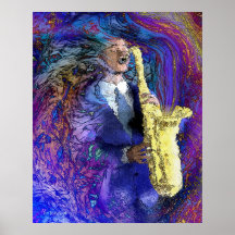 The Sax Player Poster