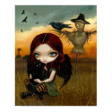 The Scarecrow gothic fairy cat halloween Art Print by strangeling The Scarecrow gothic fairy cat halloween Art Print