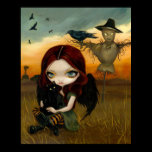 The Scarecrow gothic fairy cat halloween Art Print