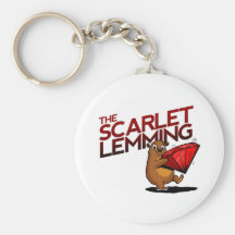 The Scarlet Lemming (with title) keychains