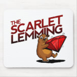 The Scarlet Lemming (with title) mousepad