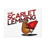The Scarlet Lemming (with title) postcard