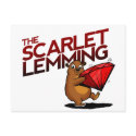 The Scarlet Lemming (with title) postcard by 1889ca The Scarlet Lemming (with title) postcard