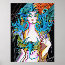painting, turquoise, artsprojekt, argentina, patricia, vidour, artistic, creative, line, figure, female, black, art, fantasy, imagination, girl, woman, feelings, nature, environment, heritability, heredity, night, lpainting, strong, life, force, power, magic, scorpion, scorpio, insect, surreal, mantrap, Women in prison film, trichopteran, manga, trichopteron, Tōru Shinohara, unmarried woman, Poster with custom graphic design