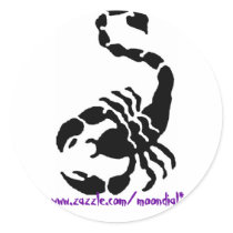 THE SCORPION, www.zazzle.com/moondial* stickers