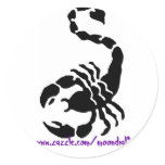THE SCORPION, www.zazzle.com/moondial* Round Stickers