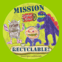 The Scrap Kins "Mission Recyclable" Sticker Sheet