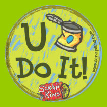 The Scrap Kins "U Can Do It!" Sticker Sheet