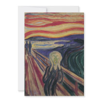 The Scream by Edvard Munch, Vintage Expressionism Personalized Invitation