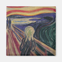 The Scream by Edvard Munch, Vintage Expressionism Magnets