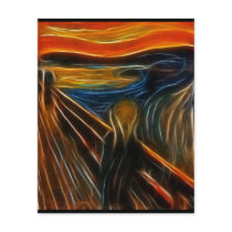 The Scream Fractal Painting Edvard Munch Flyer Design