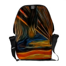 The Scream Fractal Painting Edvard Munch Courier Bags