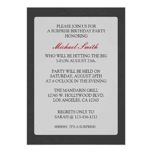 The Scream - Funny 40th Birthday Personalized Invite