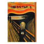 The Scream - Funny 40th Birthday Personalized Invite