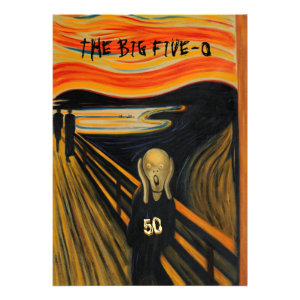 The Scream - Funny 50th Birthday Announcements