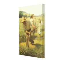 The Scythers (Back to the Farm) by NC Wyeth Gallery Wrap Canvas