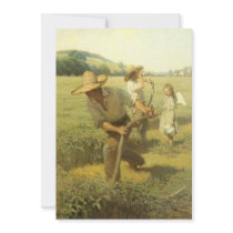 The Scythers (Back to the Farm) by NC Wyeth Personalized Invitations