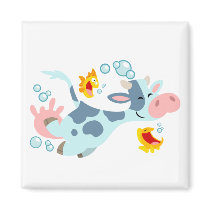 The Sea Cow and Fish Friends magnet