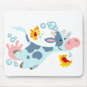 The Sea Cow and Fish Friends mousepad by Lioness_Graphics The Sea Cow and Fish Friends mousepad