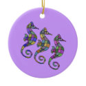 The Seahorse Rainbow Ornament ornament