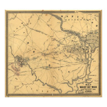 The Seat Of War Northern Virginia Civil War Map Photo