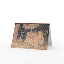 The second angel announces the fall of Babylon Greeting Card