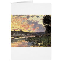 The Seine at Bougival in the Evening (1870) cards