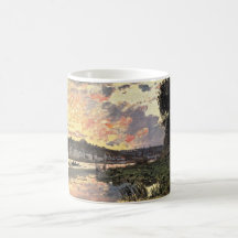 The Seine at Bougival in the Evening (1870) Coffee Mug