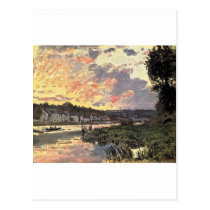 The Seine at Bougival in the Evening (1870) postcards