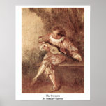 The Serenata By Antoine Watteau Posters