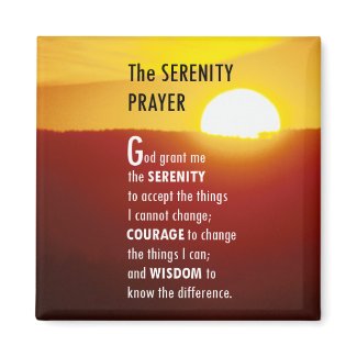 The Serenity Prayer 1 2 Inch Square Magnet