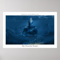serenity, prayer, tranquility, meditation, buddha, calm, eastern, religion, sacred, spirituality, cultural, culture, enlightened, enlightenment, exotic, religious, sculpture, serene, art, Poster with custom graphic design