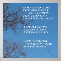 The Serenity Prayer Poster