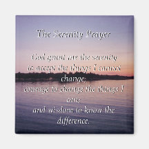 The Serenity Prayer purple sunset magnet