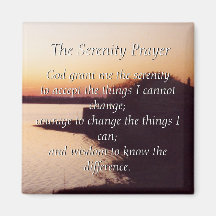 The Serenity Prayer sunset magnet