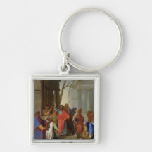 The Sermon of St. Paul at Ephesus, 1649 Key Chain