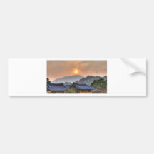 The Setting Sun in Asia Bumper Stickers