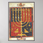 The seven-branched menorah, 14th century posters