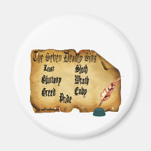 The Seven Deadly Sins Refrigerator Magnets