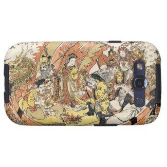 The Seven Gods Good Fortune in the Treasure Boat Galaxy S3 Covers