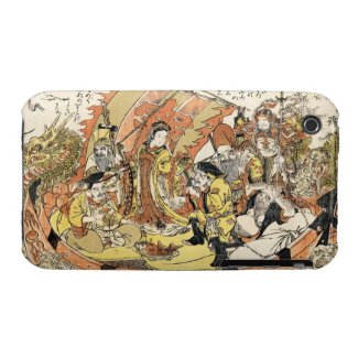The Seven Gods Good Fortune in the Treasure Boat iPhone 3 Covers