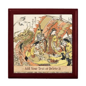 The Seven Gods Good Fortune in the Treasure Boat Keepsake Box