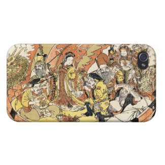 The Seven Gods Good Fortune in the Treasure Boat iPhone 4 Cover