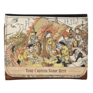 The Seven Gods Good Fortune in the Treasure Boat Leather Wallets