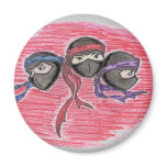 The Sharpie Ninjas logo magnet