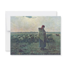 The Shepherdessdeutsch: Shepherdess By Millet  (Be Announcements