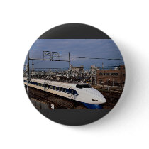 The Shinkansen or Bullet Train, Kyoto, Japan Buttons
