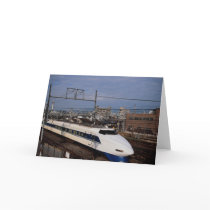 The Shinkansen or Bullet Train, Kyoto, Japan Greeting Cards