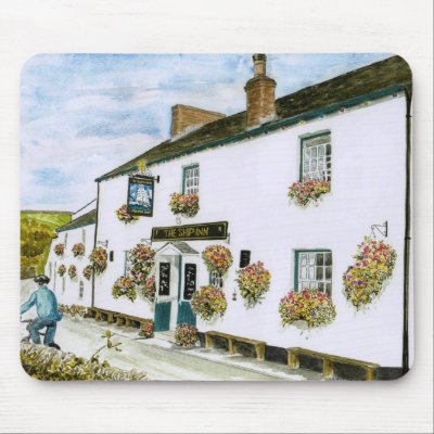 'The Ship Inn, Pentewan' Mousepad by picklelillysdad